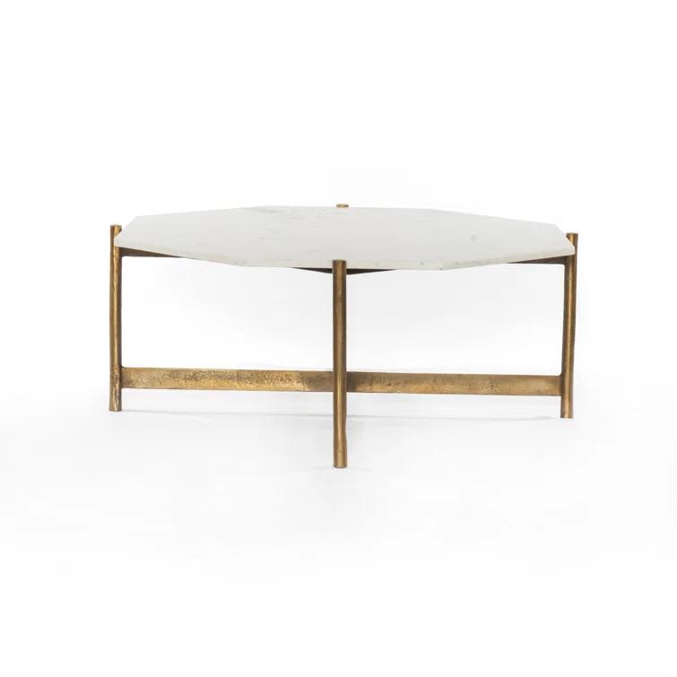 Montague Geometric Marble Coffee Table (40")