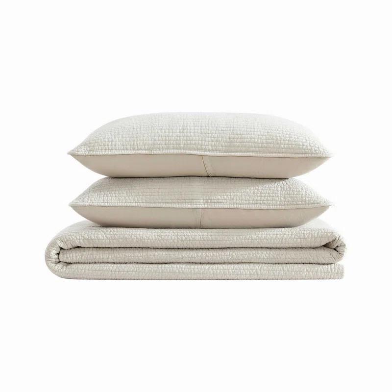 Nautica Bayport Nautica Seashore Stitch Solid Cotton Quilt Set