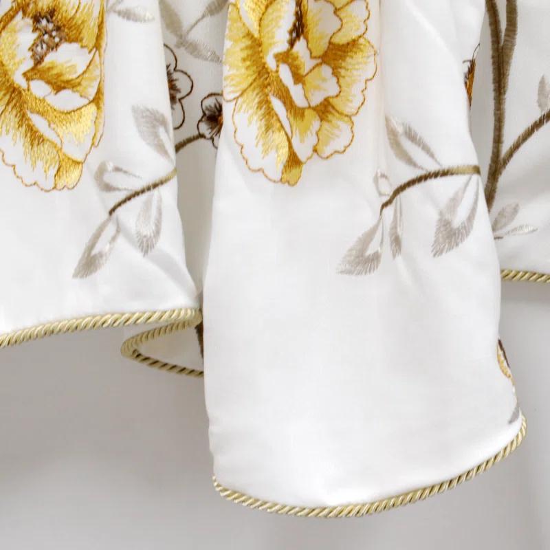 Floral Scalloped 60'' Window Valance