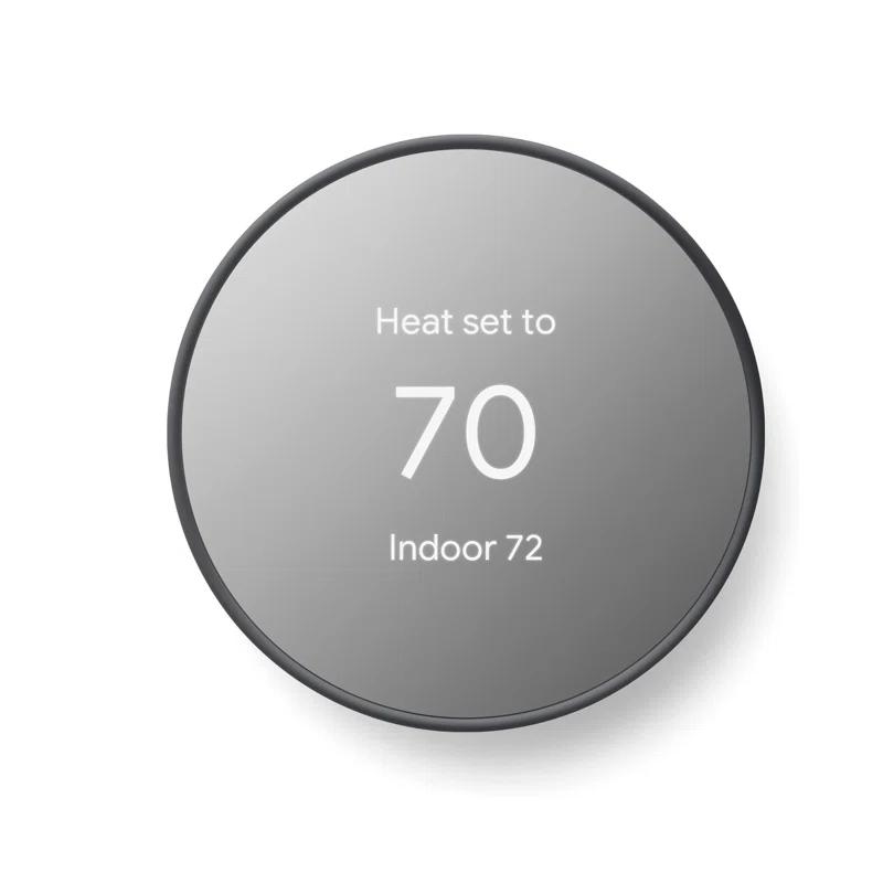 INKEDZ Google Nest Thermostat - Smart Thermostat for Home - Programmable Wifi Thermostat - Charcoal