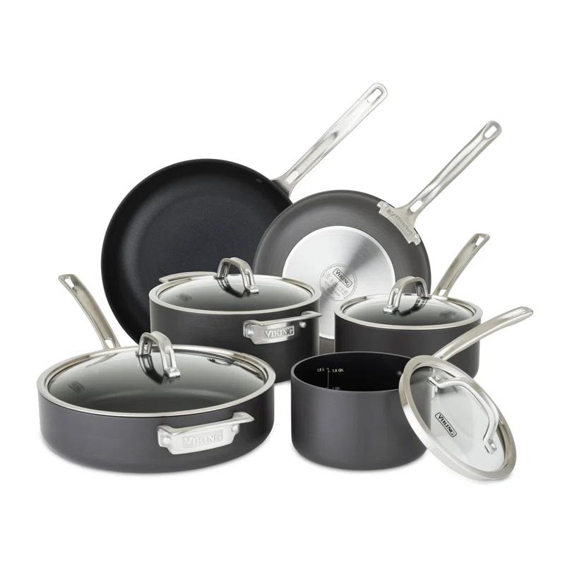 Viking Hard-Anodized Non-Stick 10-Piece Cookware Set