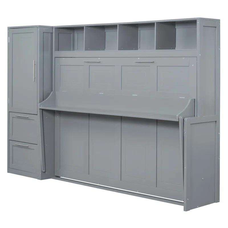 Galibens Murphy Bed Wall Bed With Closet And Drawers