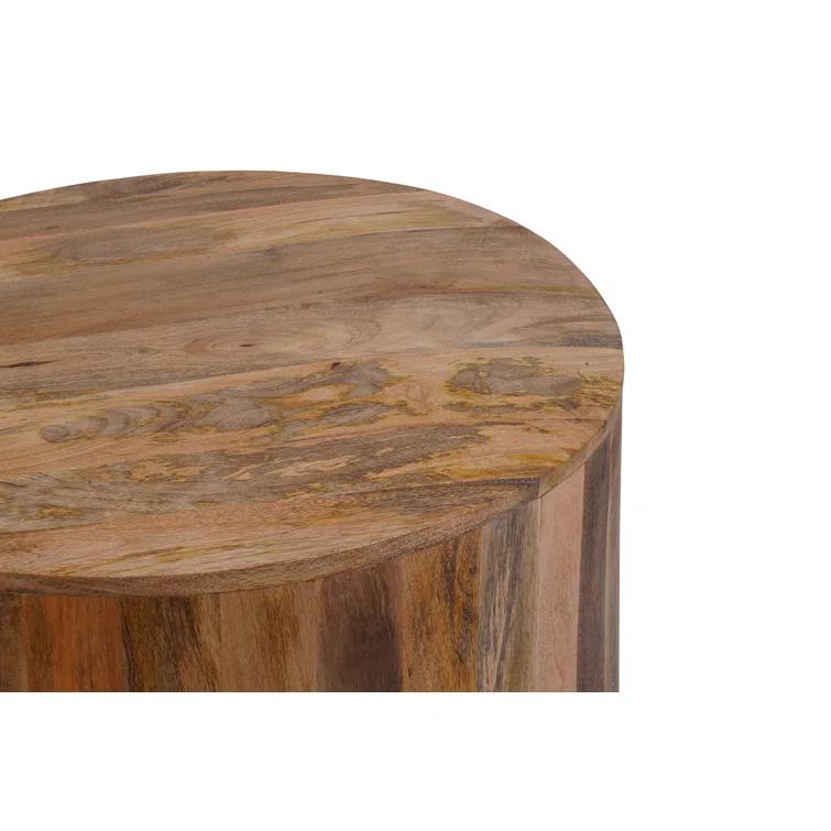 Vivenne Mango Wood Drum Coffee Table