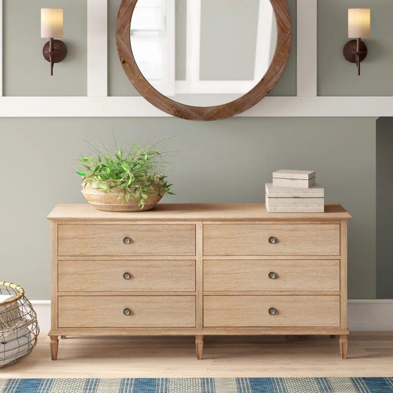 Birch Lane™ Garland 6-Drawer Double Wide Wood Dresser