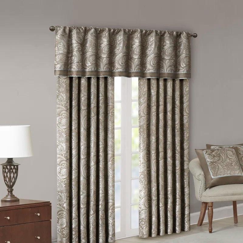 Madison Park Aubrey Jacquard Single Window Valance