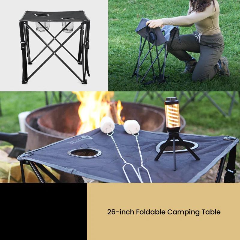 ARROWHEAD Outdoor Square Fabric Outdoor Folding Camping Table