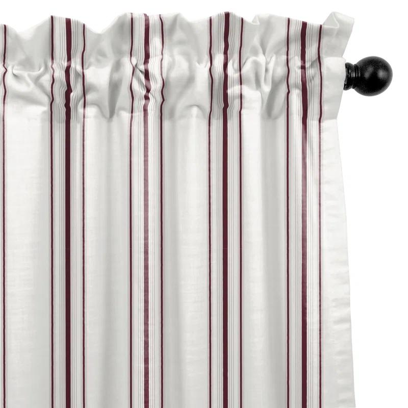 August Stripe Rod Pocket Drapery Panels - Pair