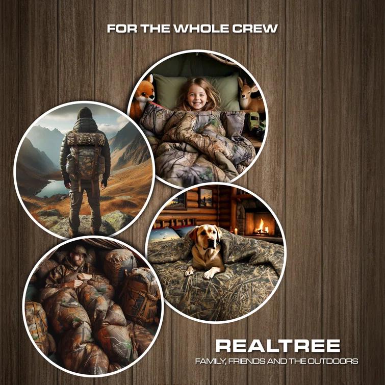 Realtree Realtree Max-5 Camo Comforter Set, Premium Polycotton Fabric, Camouflage Bed Set, Super Soft Forest Bedding Set Hunting & Outdoor, Machine Washable