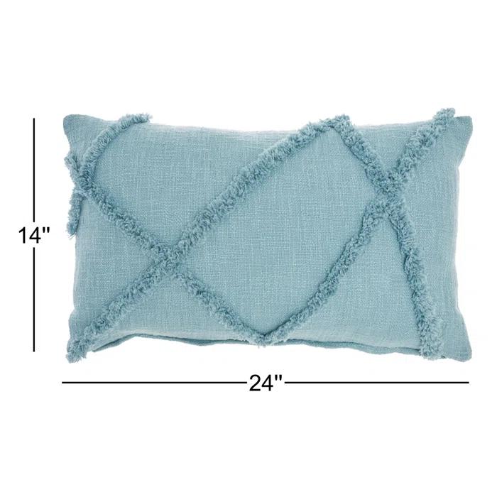 George Oliver Britney Ruffled Cotton Throw Pillow
