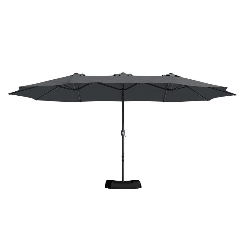 clihome 15 Ft Patio Market Umbrella with Base