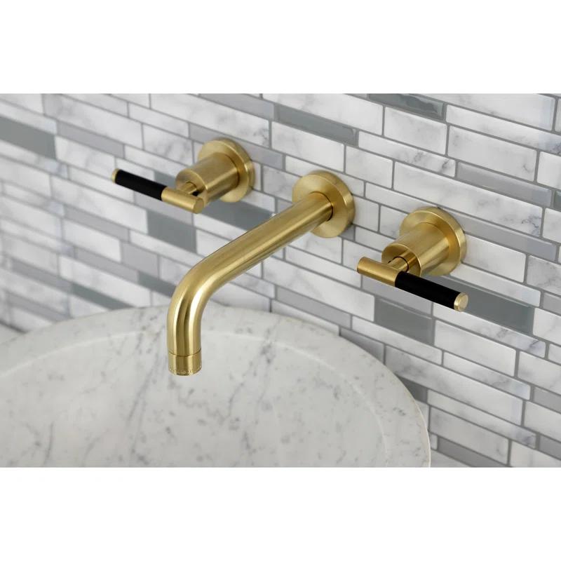 Kingston Brass Kaiser Two-Handle Wall Mount Bathroom Faucet