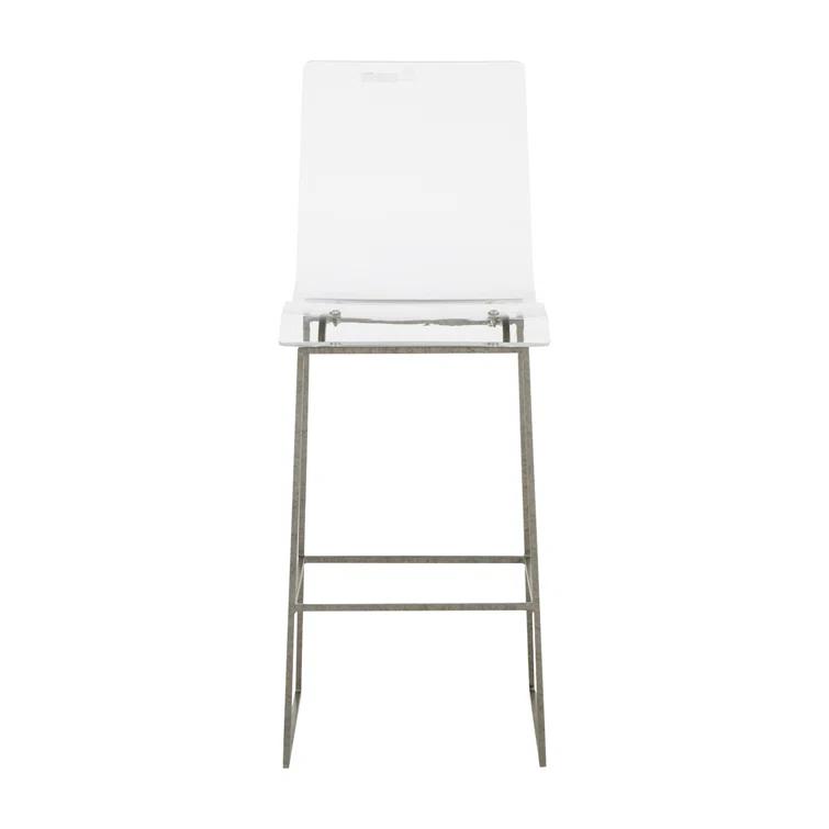 Gabby King 30.25" Bar Height Stool - Silver