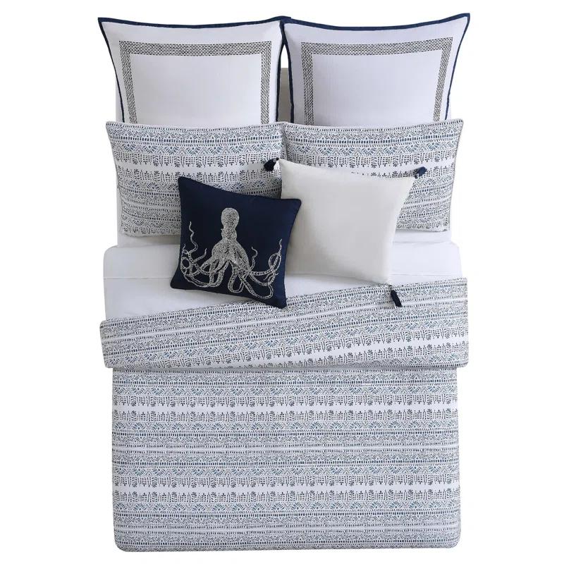 Oceanfront Resort Reef Coastal Cotton Abstract Comforter Set