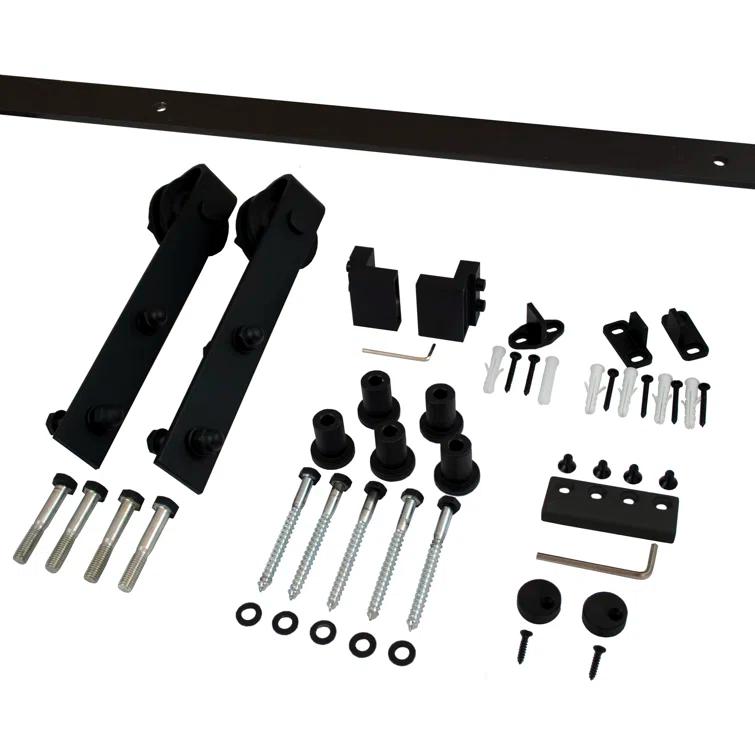 ORCA HARDWARE Flat Track Standard Single Barn Door Hardware Kit