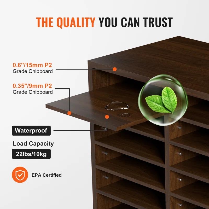 VEVOR VEVOR Manufactured Wood 12 Compartment Mailroom Table Accessory