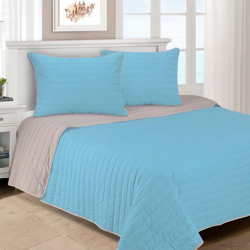 Superior Brandon Standard Cotton Traditional Reversible Quilt Set