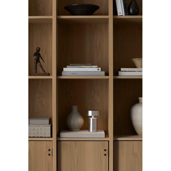 Cordless Brushed Aluminum Adjustable Outdoor Table Lamp