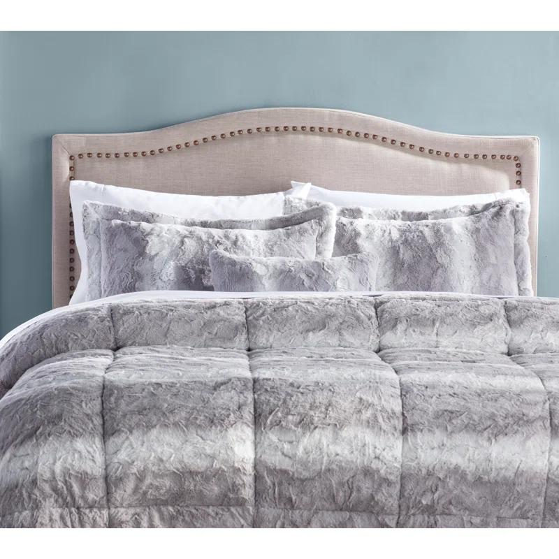 Madison Park Zuri Faux Fur Comforter Set