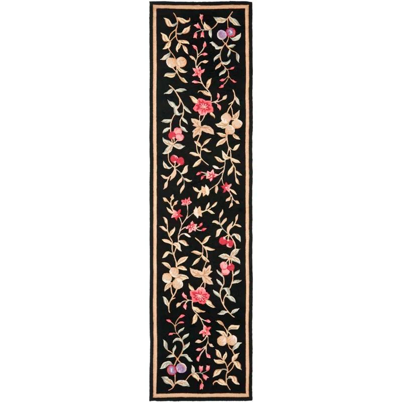 Winston Porter Taran Easy Care Hand Hooked Performance Floral Rug
