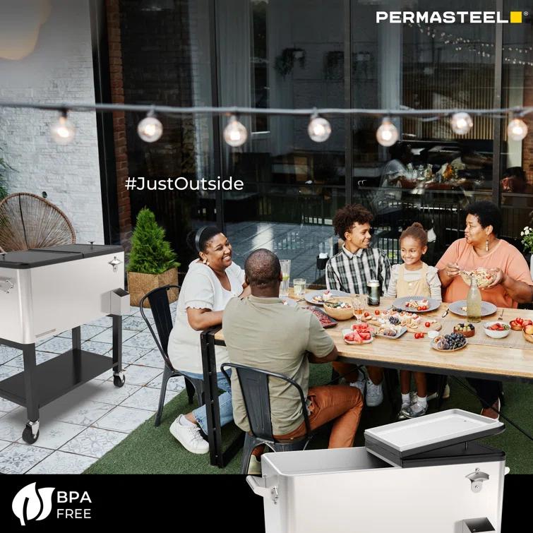 Permasteel 80-Qt Outdoor Patio Cooler with Removable Basin