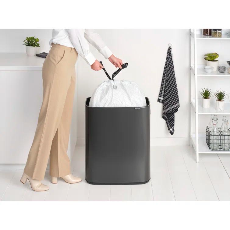 Brabantia Bo Touch Top Trash Can, 16 Gallon