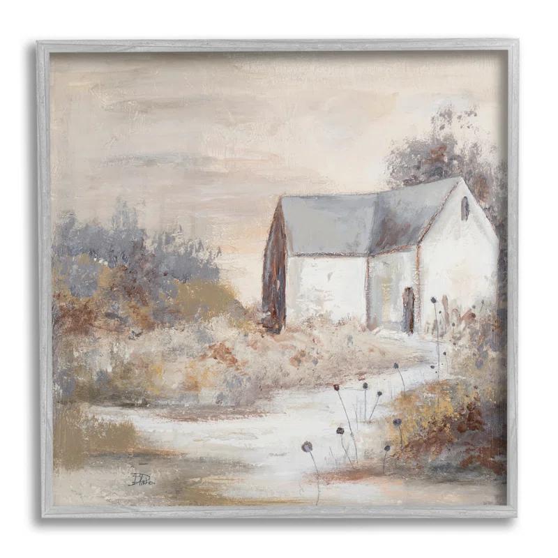 Stupell Industries " Country Cottage With Tall Grass Traditional Painting "