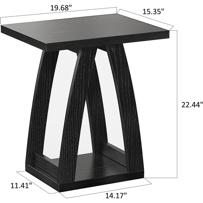 Latitude Run® End Table Set Of 2, Side Table, Nightstand, Sofa Side Table With Shelf, Modern End Table For Living Room, Bedroom