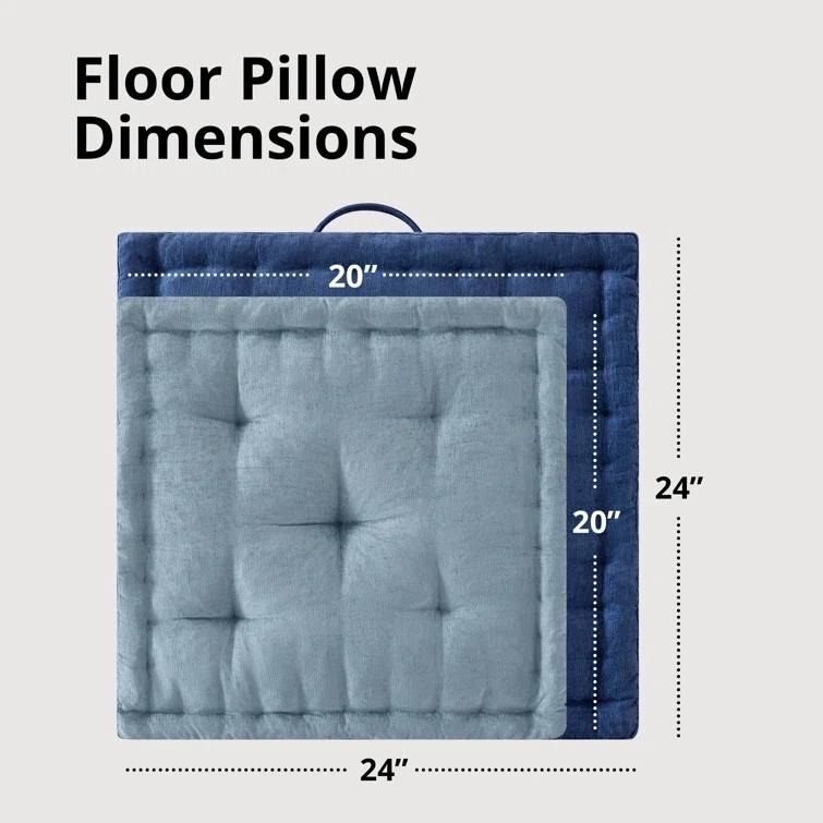 Intelligent Design Azza Poly Chenille Square Floor Pillow Cushion