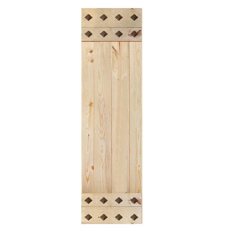 IsLife 84'' Solid Wood Paneled Matte without Installation Hardware Kit Barn Door
