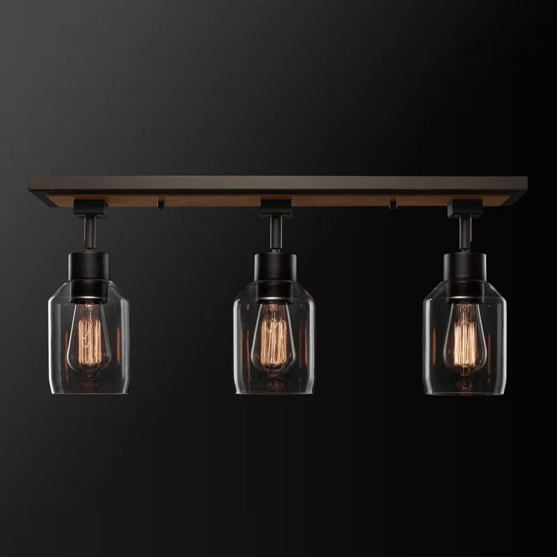 Griffith 25'' 3 -Light Fixed Track Track Kit with Dimmable and Adjustable Head