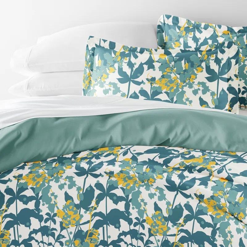 Boho Flower Reversible Duvet Cover Set