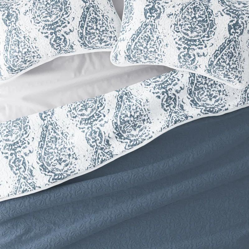 Becky Cameron Damask Quilt Set