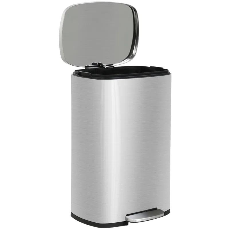 FDW Steel Step On Trash Can - 13 Gallons