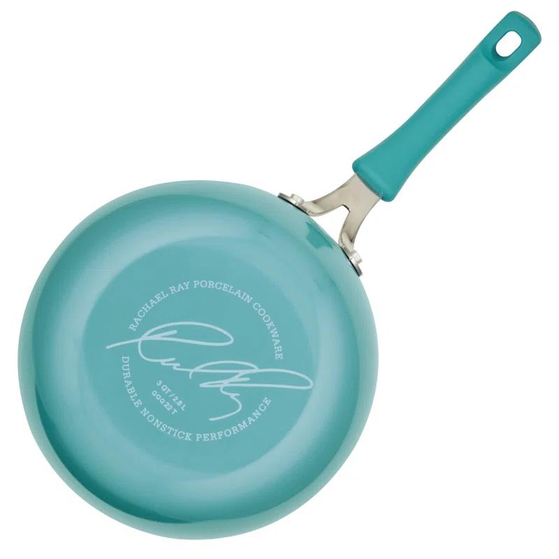 Agave Blue Aluminum Nonstick 3-Quart Saucier Pan