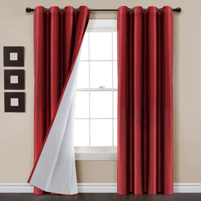 Lush Decor Solid Color Grommet Single Curtain Panel