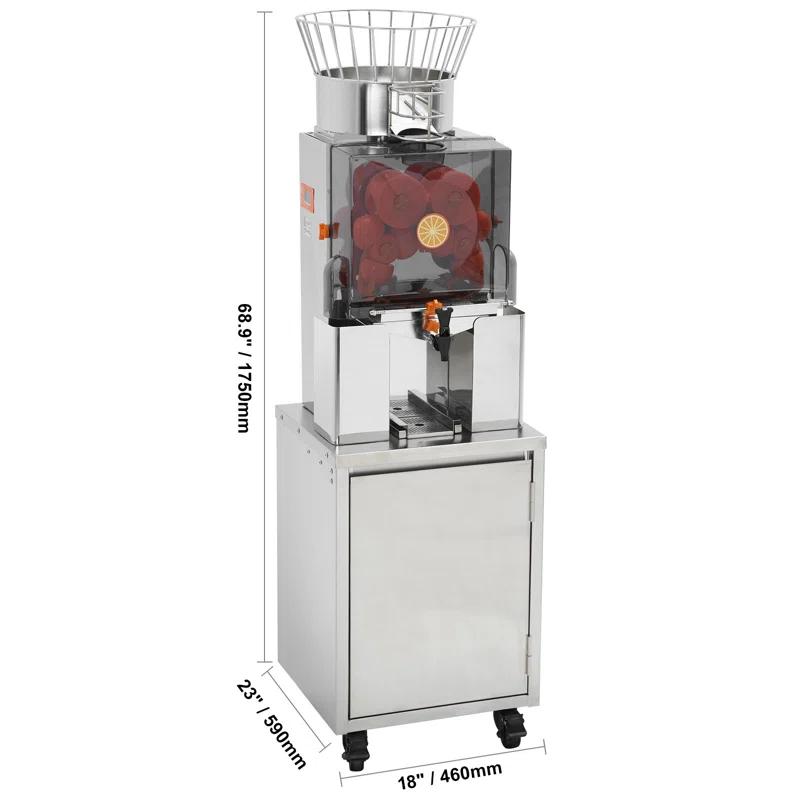 VEVOR VEVOR Commercial Orange Juicer, 120W Automatic Feeding Juice Extractor with Water Tap
