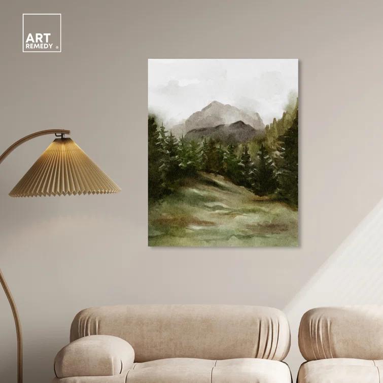 Art Remedy Watercolor Landscapes " April Woodland " by Art Remedy on Canvas