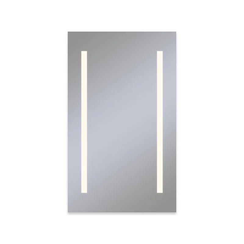 Robern YC2440D4P1R3 Recessed Frameless 1 Door Medicine Cabinet with 4 Adjustable Shelves and LED Lighting and Electrical Outlet