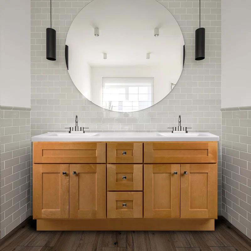 Design House Brookings 60 Inch Bathroom Vanity, Ready to Assemble, Solid Wood, Sherwin Williams – Design House, 599019-