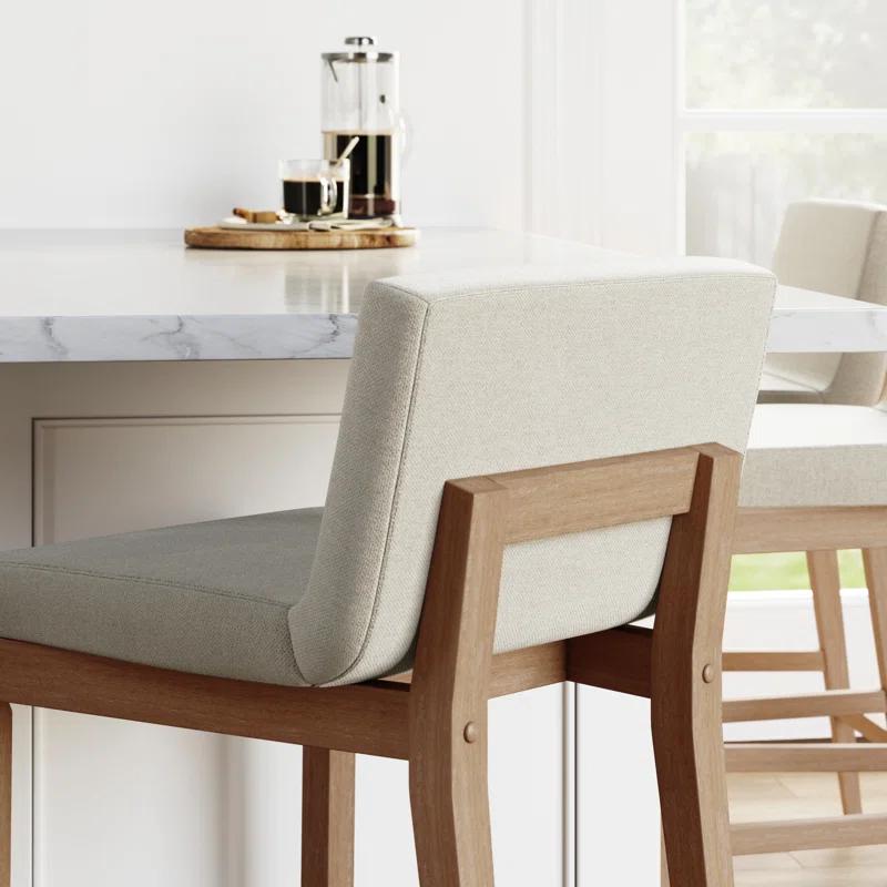 Nathan James Upholstered Wooden Stool