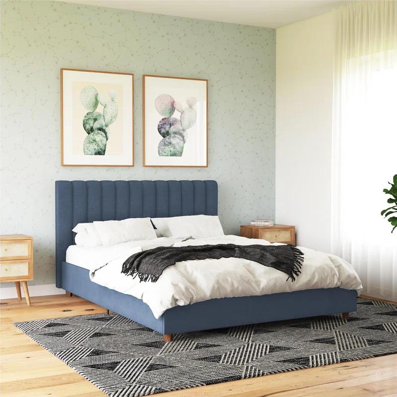 Novogratz Brittany Tufted Upholstered Platform Bed