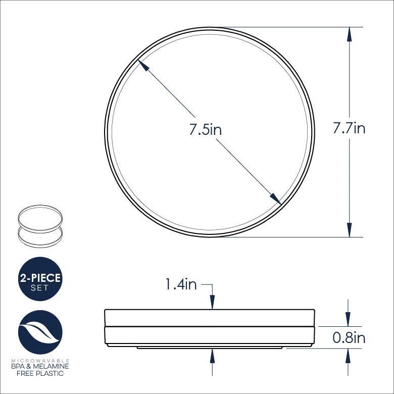 7.7" Lunch Plates (Set of 2)