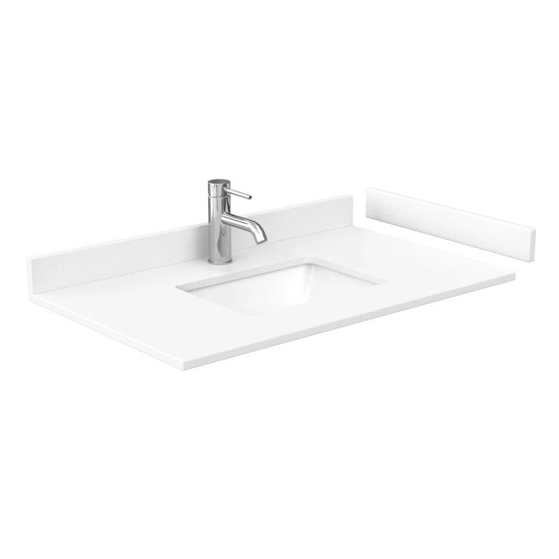 Wyndham Collection Miranda 36" Freestanding Single Bathroom Vanity with Cultured Marble Top