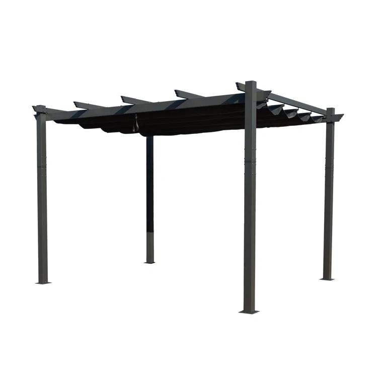 Kozyard Atlantics Outdoor Retractable Pergola with Sun Shade Canopy 10' x 13'