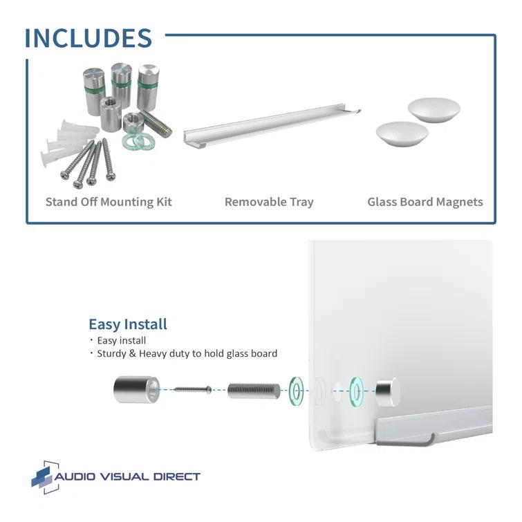 Audio-Visual Direct Wall Glass Magnetic Glass Board