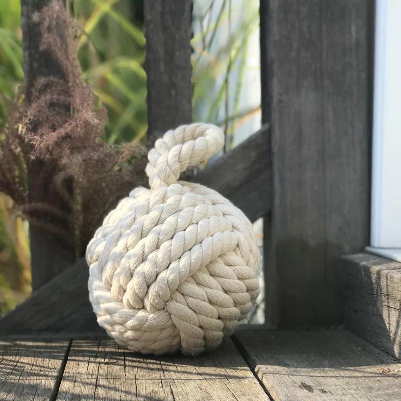 Monkey Knot Jute Weighted Floor Stop