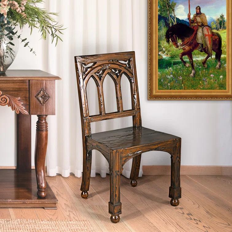 Design Toscano Gothic Revival Rectory Side Chair
