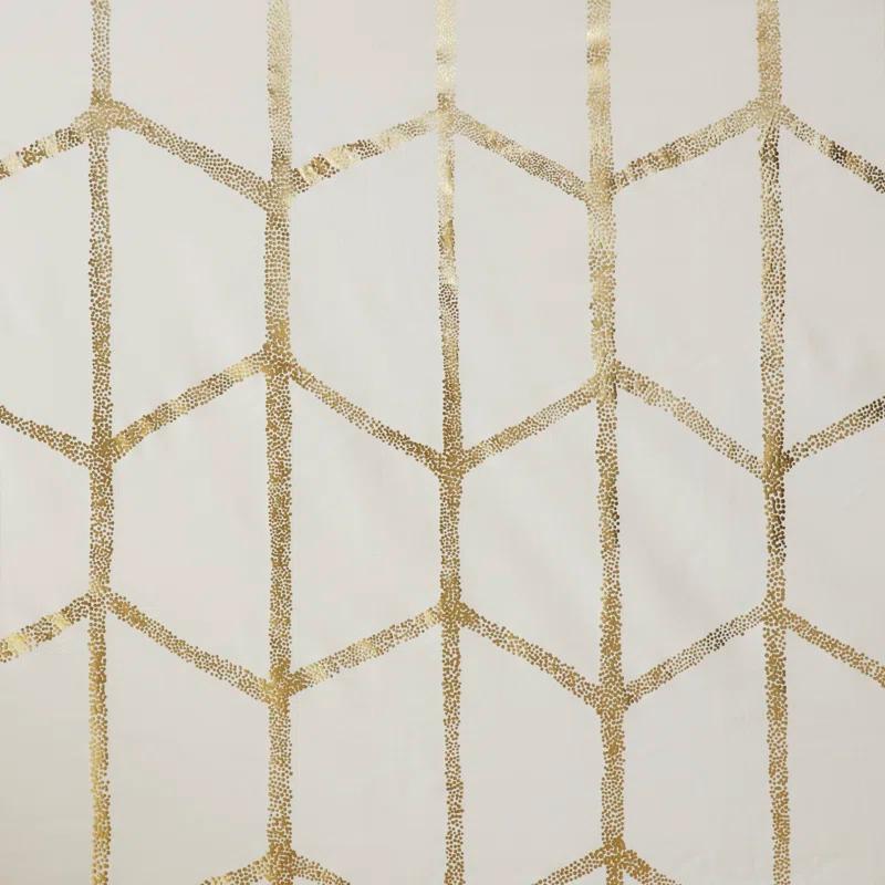 Intelligent Design Raina Geometric Total Blackout Grommet Single Curtain Panel