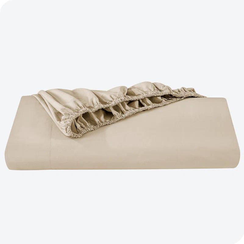 Bare Home 300 Thread Count Organic Cotton Percale Fitted Sheet