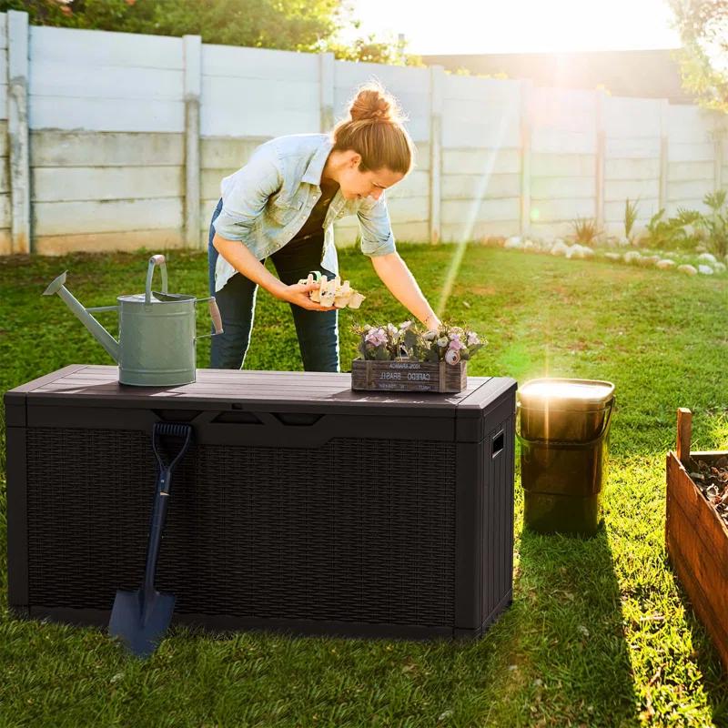 FLOORING CENTER LLC 100 Gallon Resin Deck Box